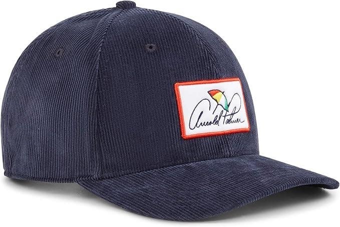 Puma x Arnold Palmer Collection Corduroy Snapback Hat Cap Navy One Size NEW