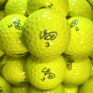 12 Near Mint AAAA Yellow Vice Drive Used Golf Balls