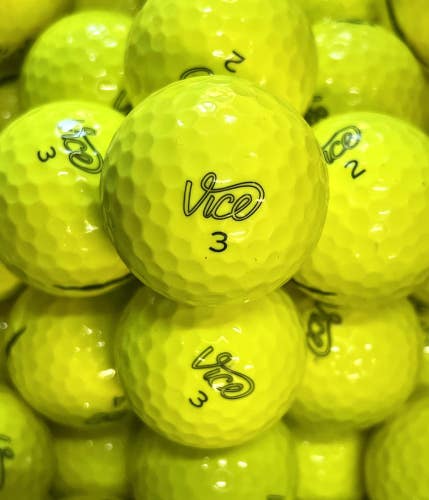 12 Near Mint AAAA Yellow Vice Drive Used Golf Balls