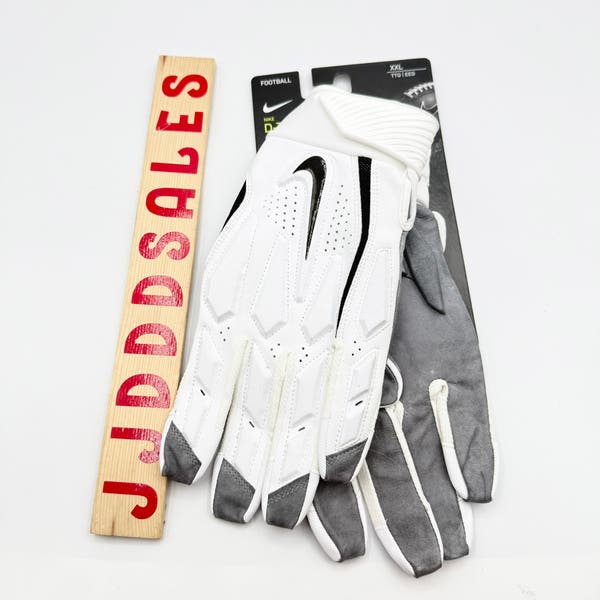 Nike D-Tack 6.0 Lineman NFL Football Gloves White Black PGF946-184