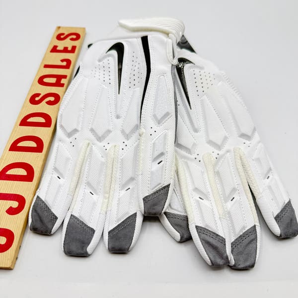 Nike D-Tack 6.0 Lineman NFL Football Gloves White Black PGF946-184