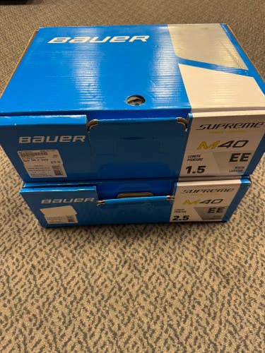Bauer Supreme M40 Hockey Skates Extra Wide Width Size 1.5 (New)