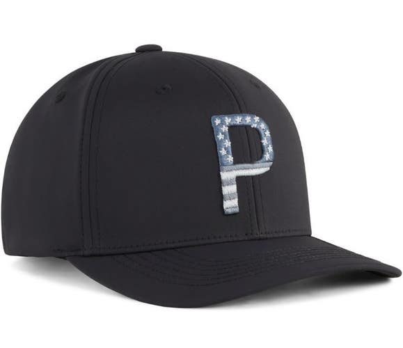 Puma Pars and Stripes 6 Panel USA Golf Hat Color: Black - One Size - NEW!