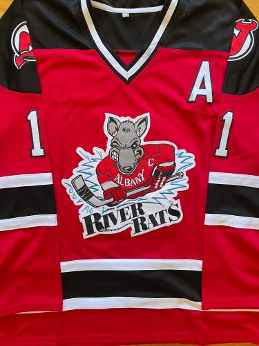 Albany River Rats AHL Large John Madden Jersey Devils (small Hole)