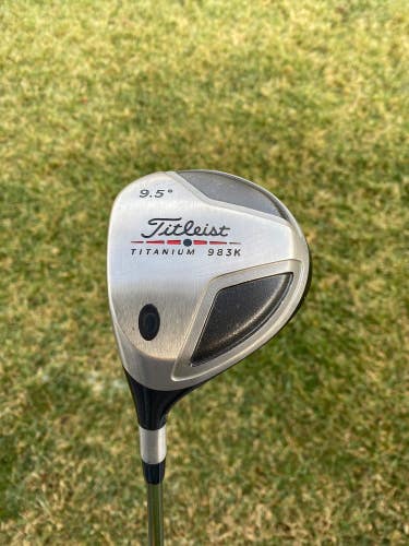 Titleist 983 K Driver 9.5 Aldila NV 65g Stiff Flex Lefty 44.5 +HC NICE