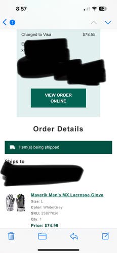 Maverik MX Lacrosse Gloves 13" (New)