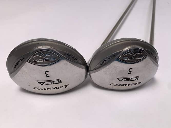 Adams Idea A3 OS 3 & 5 Fairway Wood Set 15* 18* Grafalloy Idea Womens Regular LH