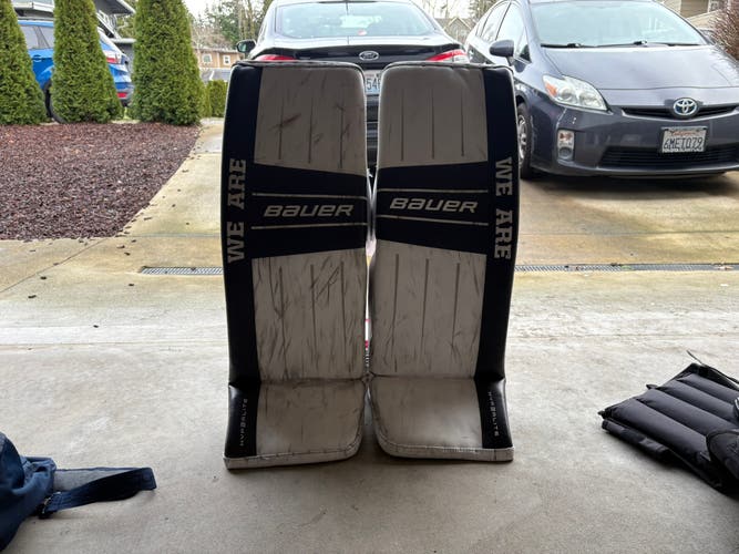 34" Penn State Digiprint Bauer Vapor Hyperlite 2 Goalie Leg Pads Pro Stock (Used)