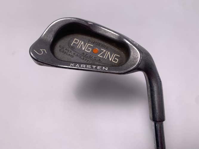 Ping Zing Single 5 Iron Orange Dot 2* Flat JZ Stiff Steel Mens RH