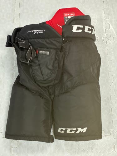 Black Senior Small CCM JetSpeed FT485 Hockey Pants (Used)
