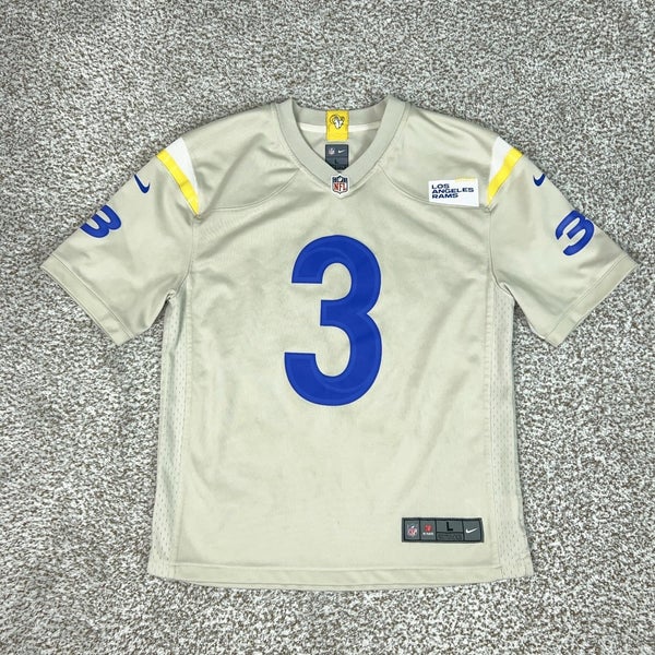 Los Angeles Rams Jersey Boys Large Beige NFL Football Nike Odell Beckham Jr 3