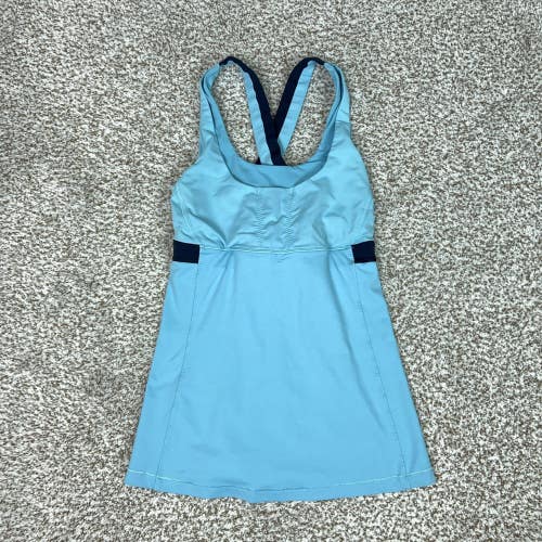 Lululemon Tank Top Womens Medium Blue Racerback Athletic Built In Bra Yoga