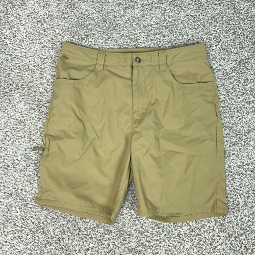 Patagonia Shorts Mens 32 Khaki Hiking Quandary Nylon Hiking Outdoor Gorp Logo