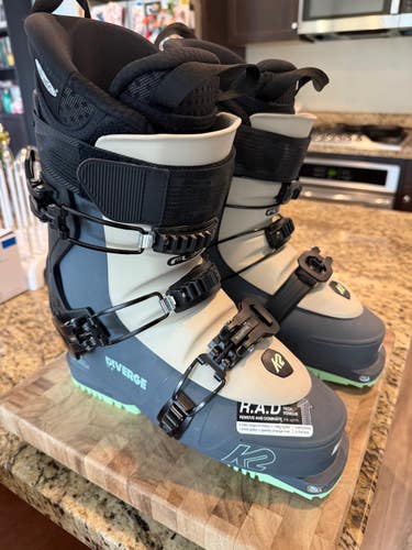Mondo 27 & 27.5 Women's K2 FL3X Diverge LT Ski Boots Medium Flex (New)