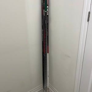 4 Pack of Senior Right Handed Hockey Sticks - Pro Blackout / CCM / Bauer