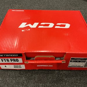 CCM JetSpeed FT6 Pro Hockey Skates Size 4 Regular (STANDARD STEP STEEL NOT BLACK)