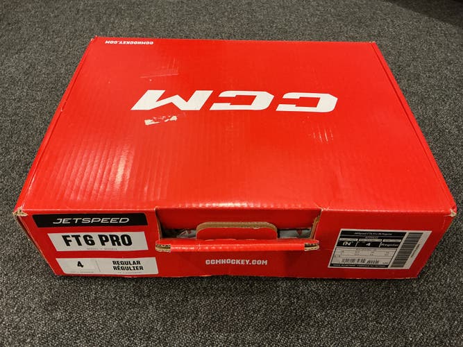 CCM JetSpeed FT6 Pro Hockey Skates Size 4 Regular (STANDARD STEP STEEL NOT BLACK)