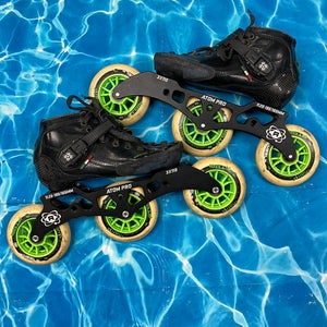 Junior Atom Luigino Strut Inline Speed Skates | Size 2 (Used)