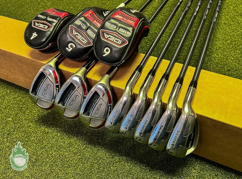 Used Adams Idea A12 OS Combo Irons 4H 5H 6H 7-PW/GW Regular Graphite Golf Set