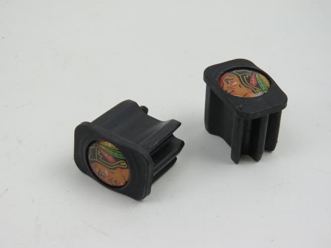 Chicago Blackhawks NHL Team Issued Pro Stock Hockey Stick End Cap (1 pair)