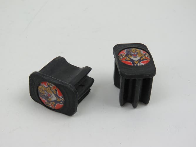 Florida Panthers Old Logo NHL Team Issued Pro Stock Hockey Stick End Cap (1 pair)