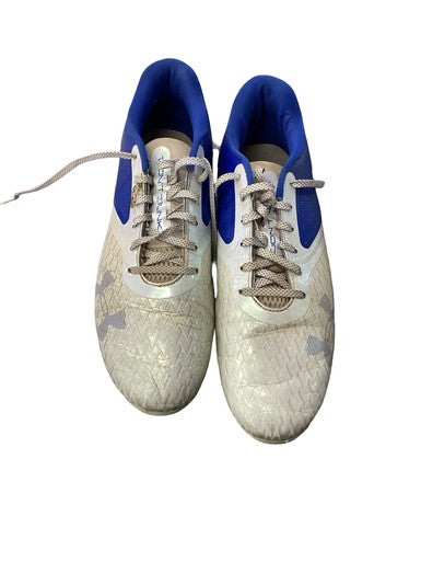 Used Under Armour DONT BLINK Soccer Cleats White Senior 10.5 11760-S000086136