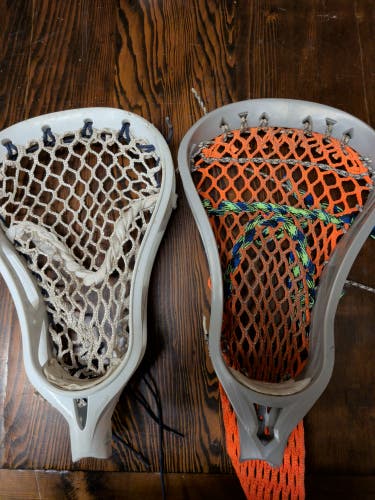 Brine Alias Mesh Strung Lacrosse Gray Head With Orange Netting