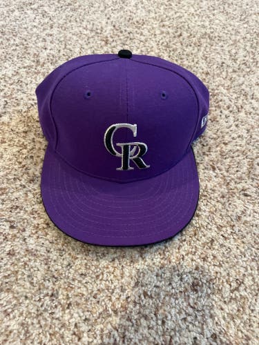 Purple Colorado Rockies Hat Size 6 7/8 New Era Hat (New)
