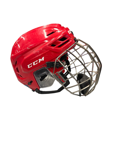 Used CCM TACKS 710 Helmet Cage Combo Red SM 11682-S000124869
