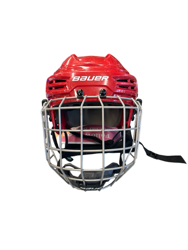 Used Bauer PROFILE 1 Helmet Cage Combo Red LG 11682-S000125009