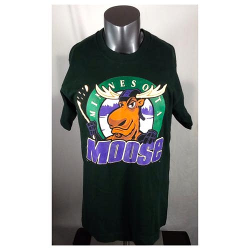 Vintage 90s Minnesota Moose Hockey T Shirt Men’s (Large) Fruit of the Loom Tee