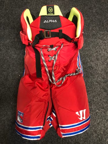 Warrior Alpha Pro Stock Hockey Pant Large +1 New York Rangers NHL (Used)