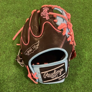 Black Pink Blue Rawlings Heart of the Hide WT (PROR204W-2BCB) RH Infield Baseball Glove 11.5" (New)