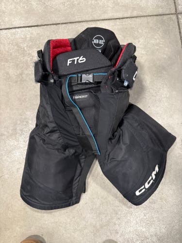 Black CCM JetSpeed FT6 Hockey Pants (Used) | Junior Large