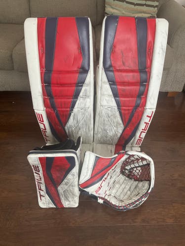 34+2 True L12.2 Regular Goalie Pads Glove and Blocker Full Set Pro Stock