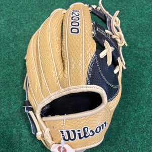 Black & Tan Wilson A2000 KBH13 Superskin RH Infield Baseball Glove 11.75" (New)