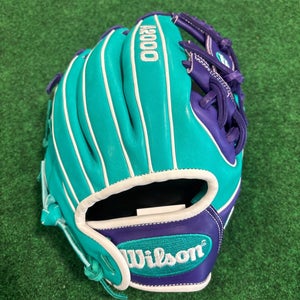 Purple & Teal Wilson A2000 DP15 RH Infield Baseball Glove 11.5" (New)