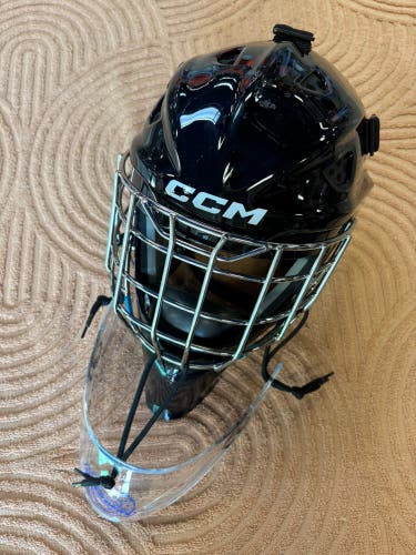 Black Junior CCM Axis F5 Goalie Mask (Used)