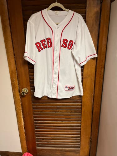 Curt Schilling White XL Adult Unisex Russell Athletic Game Jersey