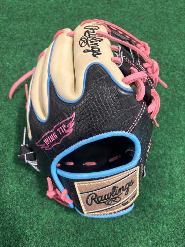 Tan Black Pink Rawlings Heart of the Hide WT (PROR204W-2BCP) RH Infield Baseball Glove 11.5" (New)