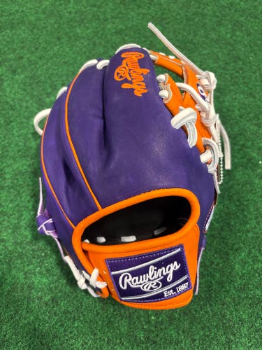 Purple & Orange Rawlings Heart of the Hide PROR204-2PUOW RH Infield Baseball Glove 11.5" (New)