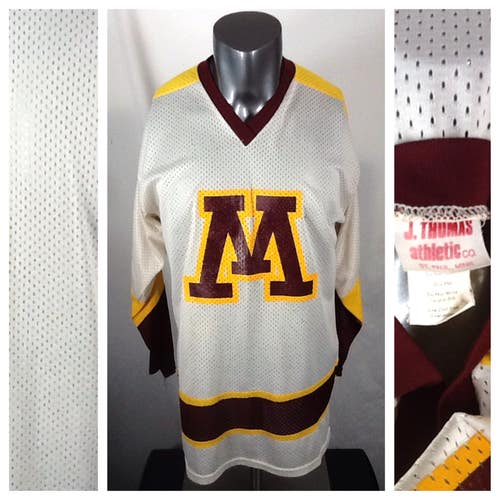 Vintage 70’s Minnesota Gophers Nylon Hockey Jersey Men's (Med) Graphic Print