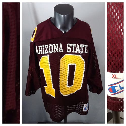 Vintage Arizona State Sun Devils Football Jersey Mens (XL) #10 Maroon NCAA 90's