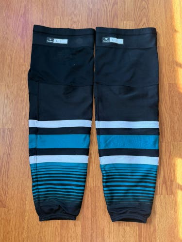 Fanatics SJ Sharks 2024/25 Pro Stock “Evolve” Teal Black socks