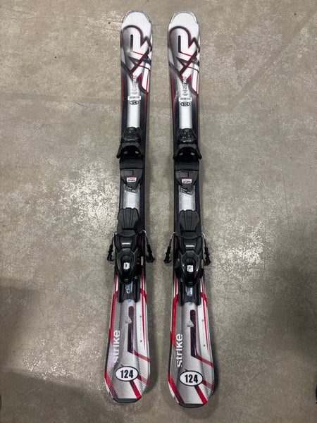 K2 Strike 124 cm Skis With Marker M2 10 Quikclik GW Bindings (Used)