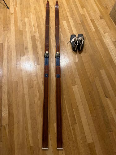 Vintage Bonna Cross Country Skis with Vintage Boots
