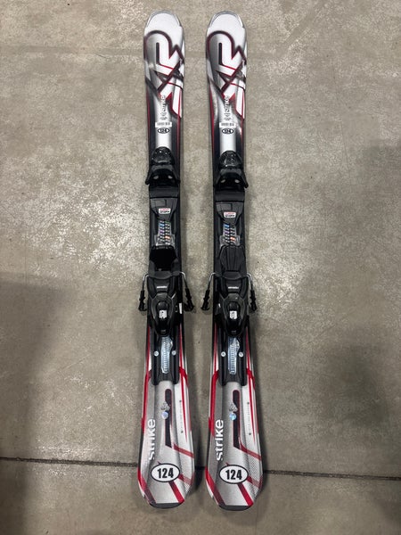K2 Strike 124 cm Skis With Marker M2 10 Quikclik GW Bindings (New)