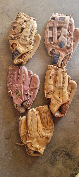 5 baseball glove bundle please read description