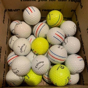 36 AAAA Callaway Triple Track Golf Balls White and Yellow Mix
