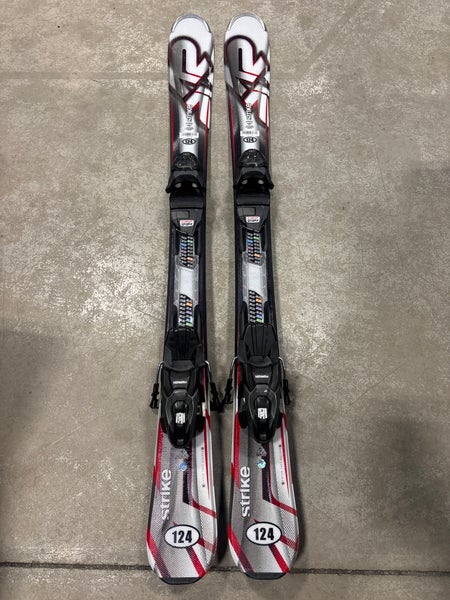 K2 Strike 124 cm Skis With Marker M2 10 Quikclik GW Bindings (New)